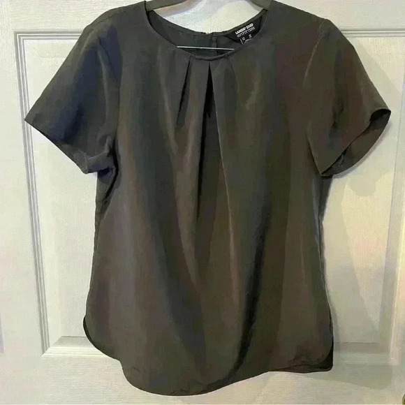 Lands End Outfitters Formal Steel Gray Blouse Size 8 - Picture 1 of 7